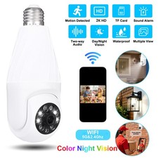 2K/3MP E27 Light Bulb Security Camera 5G 2.4GHz WiFi 360  IP Camera Motion Track