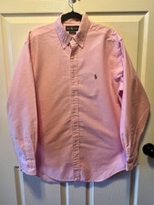 Ralph Lauren Yarmouth Oxford Shirt Men  s 16-34 Pink Button Down 100 Cotton