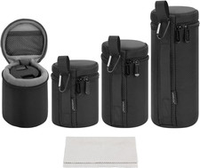ARVOK Lens Pouch Set Water Resistant Camera Lens Case, Protective Lens Pouch Set