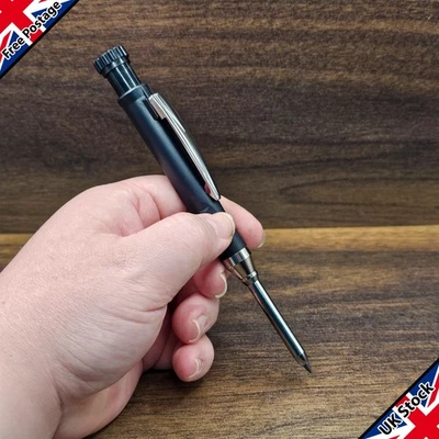 SQUIRREL WIZARD Deep Hole Solid Carpenters Pencil with 5 Refills for Construction & Woodworking