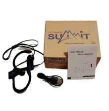Summit Wireless Bluetooth Over Ear Earbuds Voice Prompt Neckband Sport Gym NIB