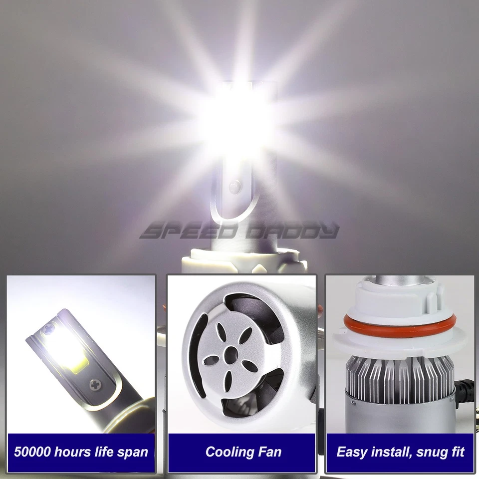 SISTEMA DE ILUMINACIÓN LED H3 6000K HAZ ALTO/BAJO FARO BOMBILLAS PAR con VENTILADOR DE REFRIGERACIÓN Foto 4 de 4