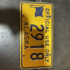 Placa de licencia oficial del estado de Alaska 2918