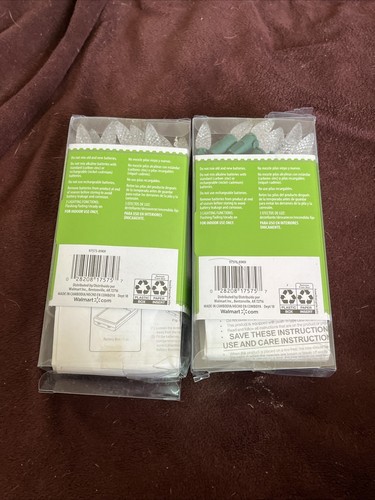 Holiday Time 20 Warm White LED C3 Lights Battery Powered 8.25ft NEW 3 Function - Picture 3 of 5