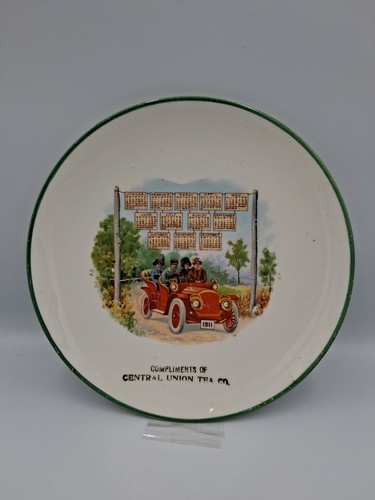 1911 Calendar Plate, Compliments Of Union Tea Co. Collectible Plate, Minor Wear