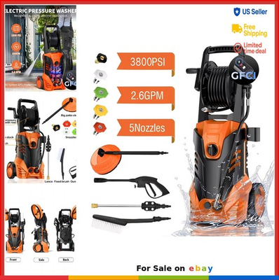 #ad Electric Pressure Washer 3800 PSI 2.6 GPM Power Washer Car Fence Patio $217.97