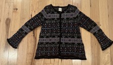 Amano 100 Wool Sweater W/ Buttons Boliva S/M Cardigan
