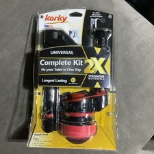 Korky Universal Complete Toilet Repair Kit 2X Stronger Materials Model 4010X