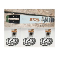 Guide chaine tronçonneuse Stihl 40 cm Light 04, 3/8" 1,6mm 30030007713 + 3X STIH
