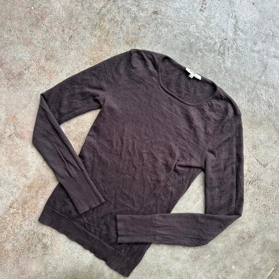 Camisa LAMade Vintage Marrón Cachemir Manga Larga Foto 2 de 4