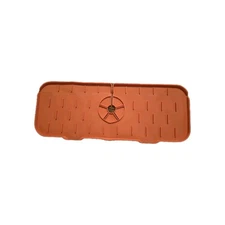 Orange Silicone Kitchen Faucet Mat For Sink Sponge Drain Rack Foldable