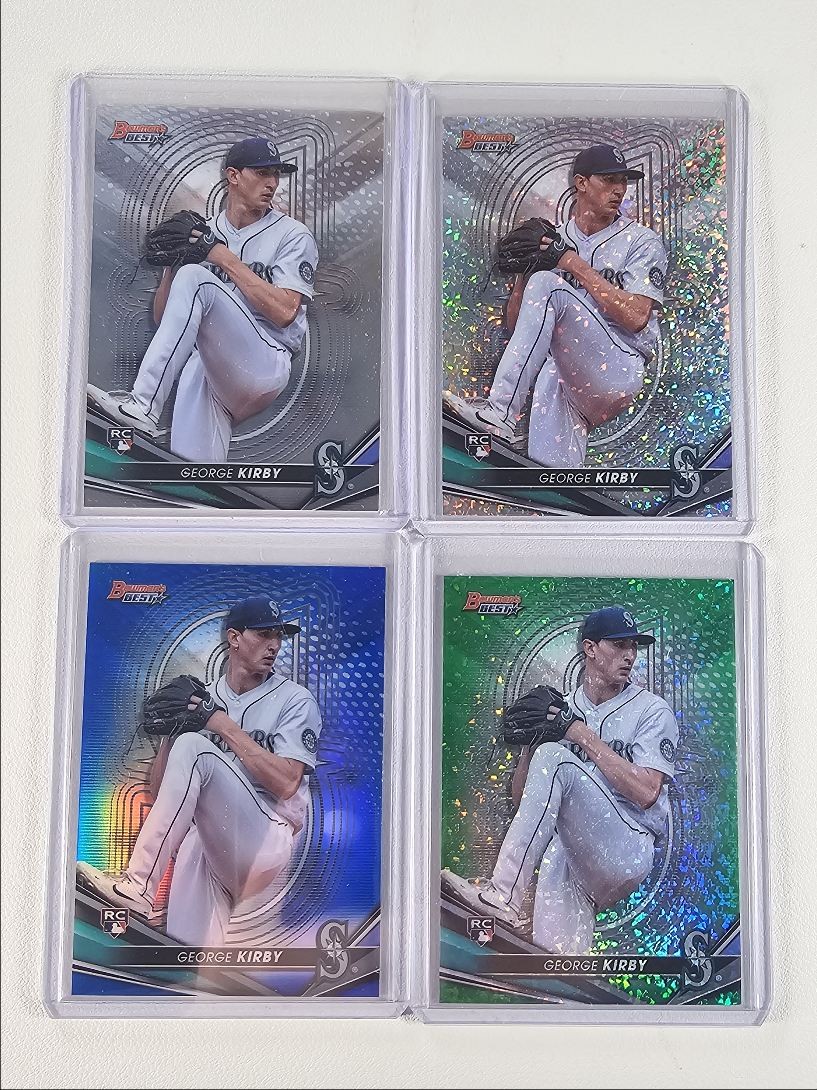 [4] GEORGE KIRBY 2022 BOWMAN'S BEST ROOKIE GREEN MINI DIAMOND RC /99 Q4407