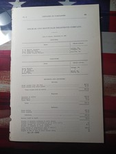 1906 rare Report of the DELMAR & HOYTVILLE TELEPHONE COMPANY Tioga County PA