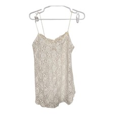 Cinema etoile size medium camisole vintage cream lace sequin nighty lingerie