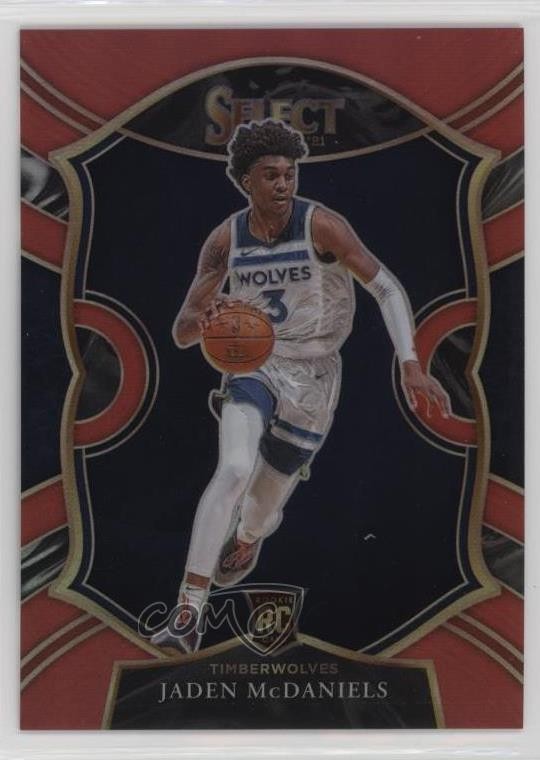 2020 Panini Select Concourse Red Prizm /199 Jaden McDaniels #88 Rookie RC 12yh