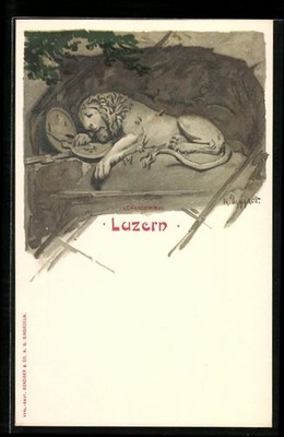 Lithographie Luzern, Löwendenkmal 