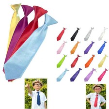 Tie Necktie Clip Striped Print for Boys Girls Kids Wedding