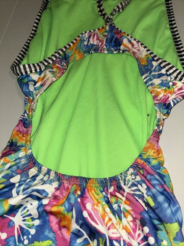 Costume da bagno grande pezzo unico multicolore (le cinghie sono ruvide al tatto) - Foto 4 di 8