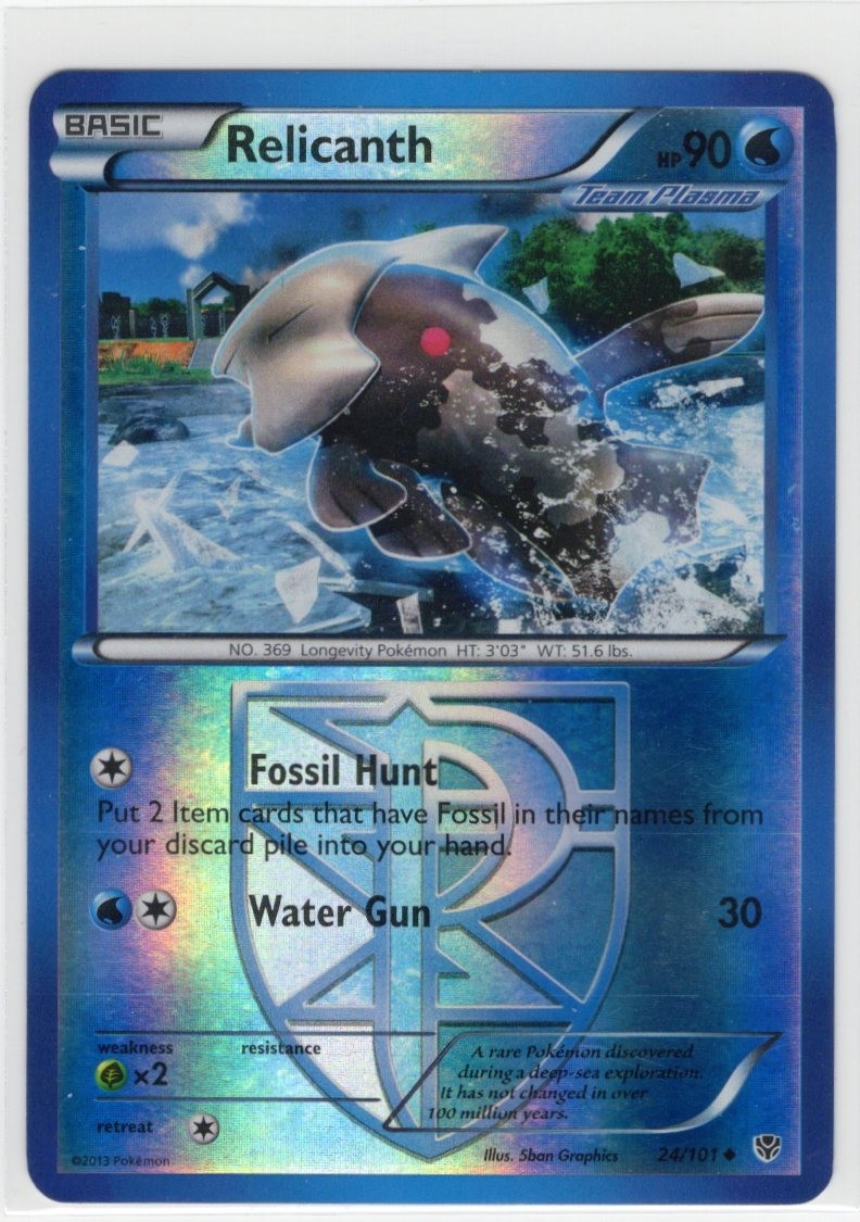 Pokemon Plasma Blast Relicanth 24/101 Reverse Holo