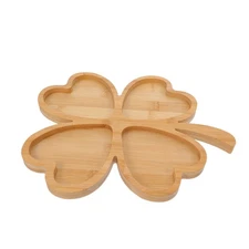  Shamrock Charcuterie Board: Heart Shaped Wooden Serving Tray Platter Day Table