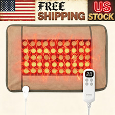 Heating Pads Infrared Electric Pads Muscle Relief For Back Neck Shoulder Brown