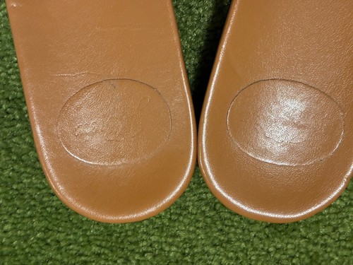 J.CREW Bedford COGNAC Leather 2 ADJUSTABLE Straps Slide Sandals Rhinestone SZ 10 - Picture 7 of 13