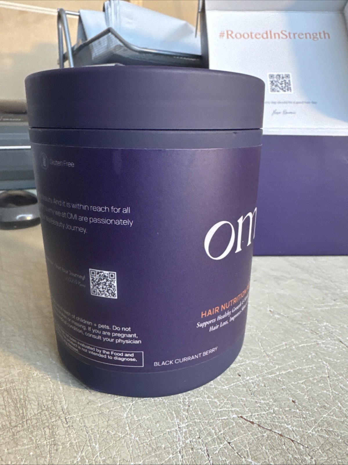 OMI 2 Pack Hair Nutrition Peptides 180 Gummies Total Black Currant Berry Flavor