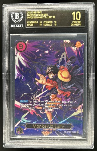 2025 One Piece Monkey D. Luffy Special Card Alt Art #OP09-119 BGS 10 Black Label