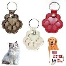 3 Pcs Pet Paw Shaped Leather Keychain, Pet Hair Keychain, Pet Memorial Gift