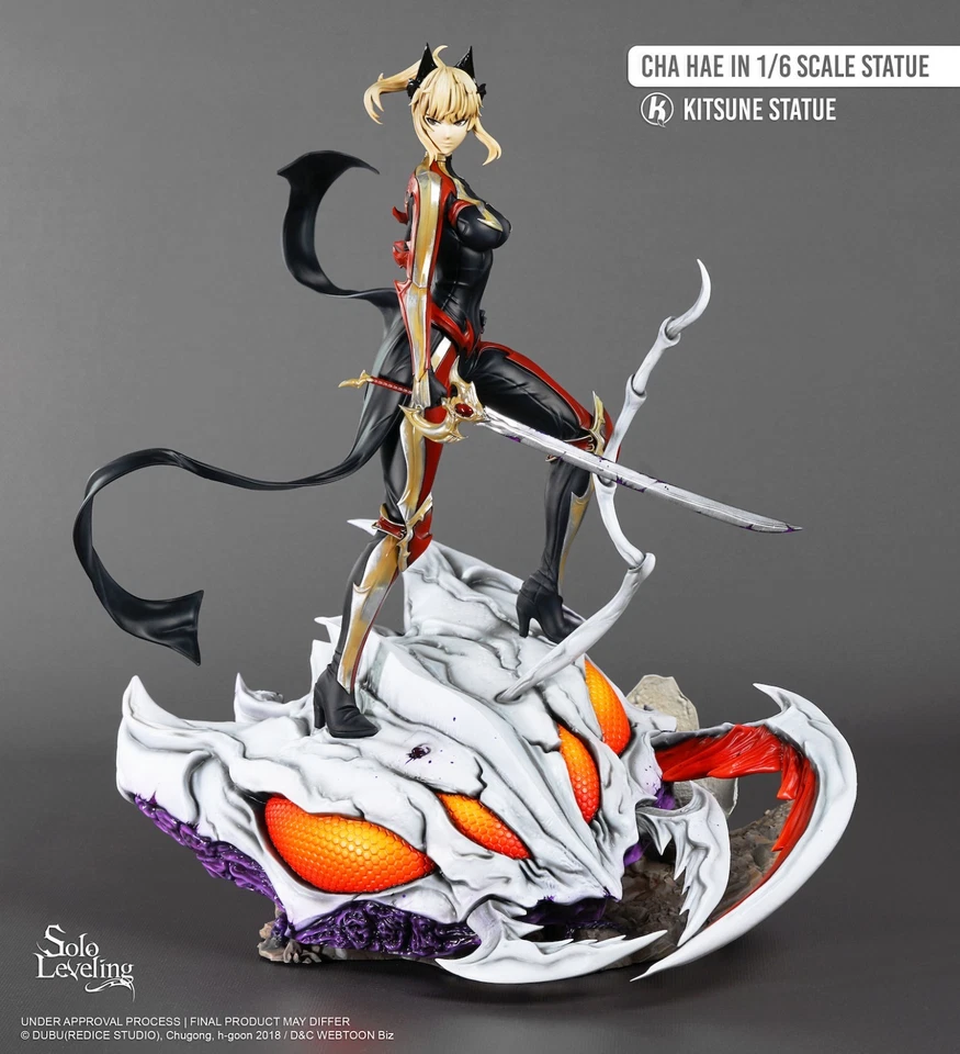 PREORDER SOLO LEVELING STATUE CHA HAE-IN 37 cm 1/6 KITSUNE. - Photo 4/4