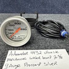 Autometer 4432 Ultra-lite Water Temperature Gauge 2-58 In. Mechanical Autometer 4432 Ultra-lite Water Temperature Gauge 2-58 In. Mechanical