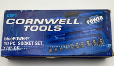 New Cornwell Cbp1 Bluepower 10 Pc 14 Drive Sae Socket Set With Case New Cornwell Cbp1 Bluepower 10 Pc 14 Drive Sae Socket Set With Case