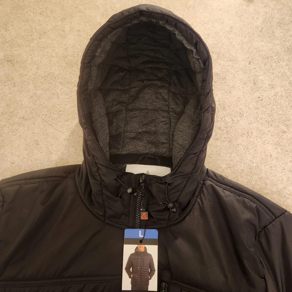 Chaqueta acolchada ligera Gerry para hombre, negra grande nueva con etiquetas Foto 2 de 4