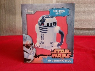 Disney Star Wars R2 D2 Droide 3D Keramik Kaffee /Teetasse mit Deckel verpackt unbenutzt