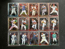 2025 Topps Chrome Update Series Baseball Rookie 20 Card Lot: Mayo, Del Castillo+