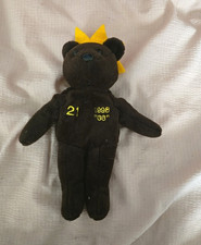 Salvino's Sosa Black Plush Bear 66 1998 Yellow Hair Crown S.O.S.A 21