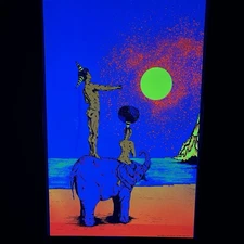 Vintage Blacklight Poster 1972 Zinder Pro Arts  21"x33”