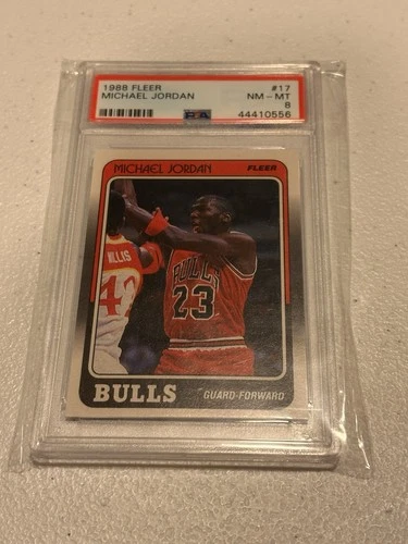 1988 FLEER MICHAEL JORDAN #17 NM-MT 8 PSA GRADED CARD