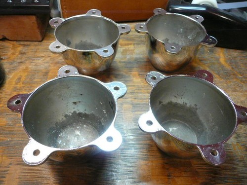 NOS Keystone pot metal center caps for Torq Thrust Slots slotted aluminum wheels - Picture 3 of 3