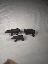 Estate Find Schleich Germany BLACK BEAR Family Figure Animal Lot Of 3