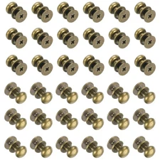 36 Pcs M3*5 Mini Round Knobs, 8mm Small Drawer Pulls, Bronze