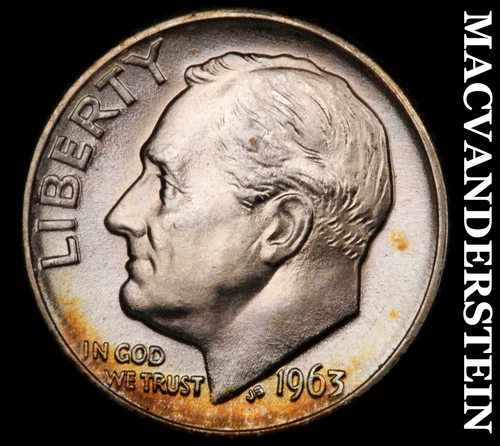 1963-D Silver Roosevelt Dime-Choice Gem BU Lustrous No Reserve #i4555