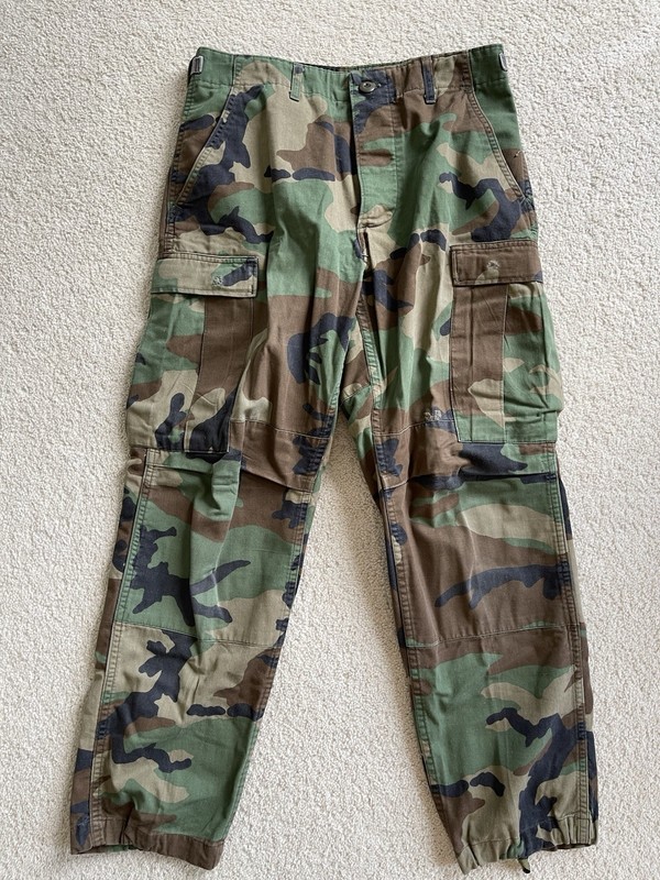 BDU Woodland Camo Pants Small Short Military Army NYCO Twill Cold Weather USGI