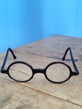 Eyeglasses Vintage Round Hard Plastic Frames Deep Dark Brown 3715HOMT 