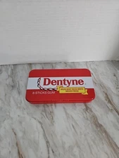 Vintage Dentyne Tin Empty Red White Gum Japan About 8”x4”x1” In Size