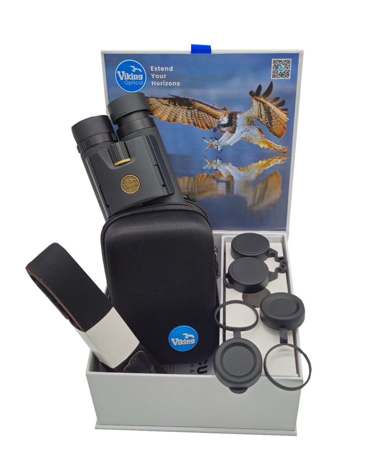 New Viking Osprey 8x25 ED Waterproof Binoculars and Case *UK STOCK* + FREE ....
