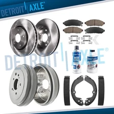 Front Rotors Brake Pads Rear Drums Shoes Kit for 2013 - 2018 City Express NV200