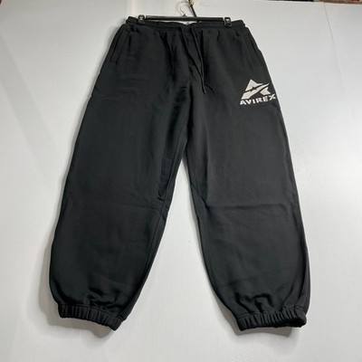 AVIREX Big A Jogger Pants Men's Size XL Black 44AVF251B50