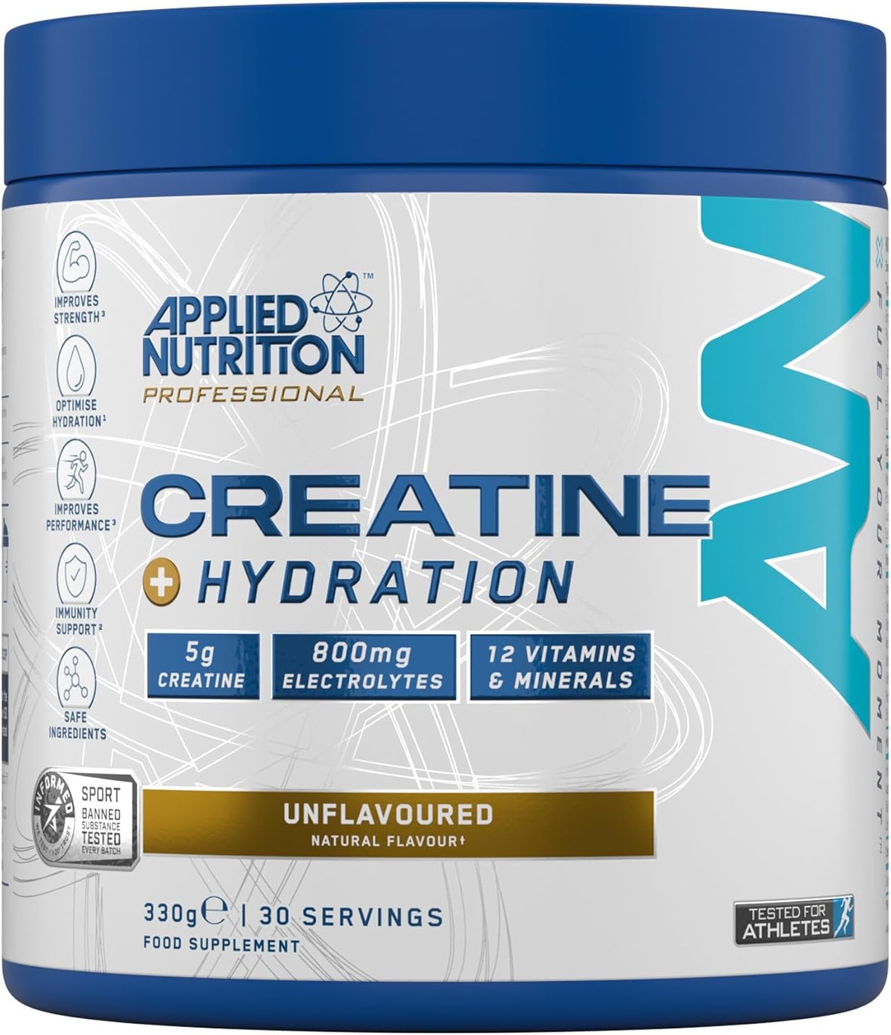 Applied Nutrition Creatine + Electrolytes Hydration Powder Unflavoured - 330G - Image 2