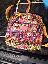 tokidoki Pink Multicolor Cartoon Graphic Crossbody Bag Zip, Front Pocket